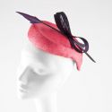 10622 Salmon pink percher with damson swirl and feather