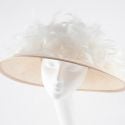 10620 Almond sinamay downbrim with cream marabou feathers ££375